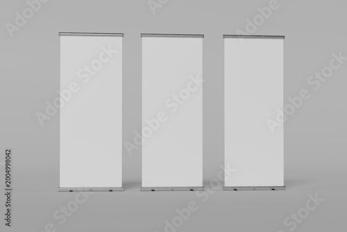 Blank Roll Up Banner For Mockup
