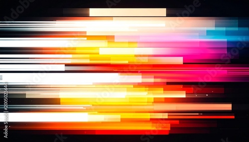 Abstract horizon streaks light motion energy digital futuristic burst