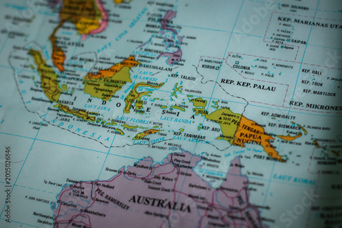 Foto Map of the Indonesian archipelago