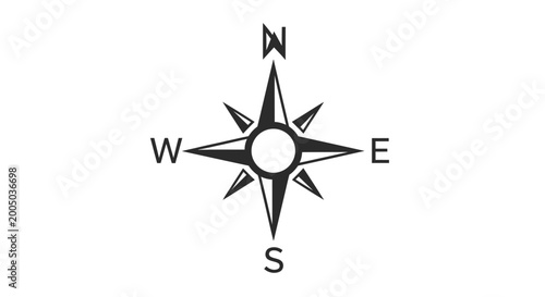 Tableau sur toile Compass Rose Directional Symbol - North South East West Navigation Icon