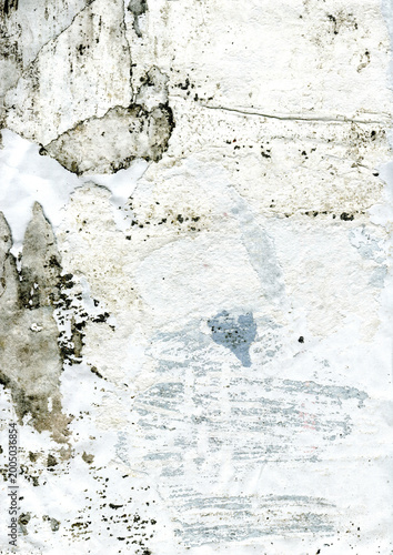 Tableau sur toile Grungy white paper background featuring organic decay and rough surface