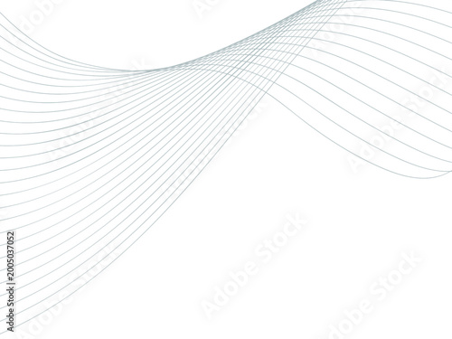 Картината върху платно Elegant abstract wave lines, a flowing modern digital design element