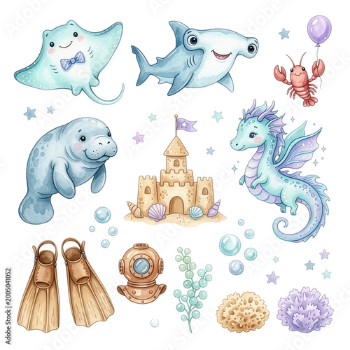 sea animals set