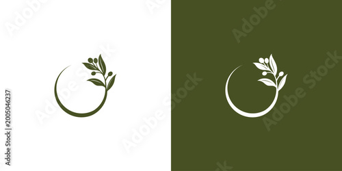  olive nature  modern style logo design inspiration