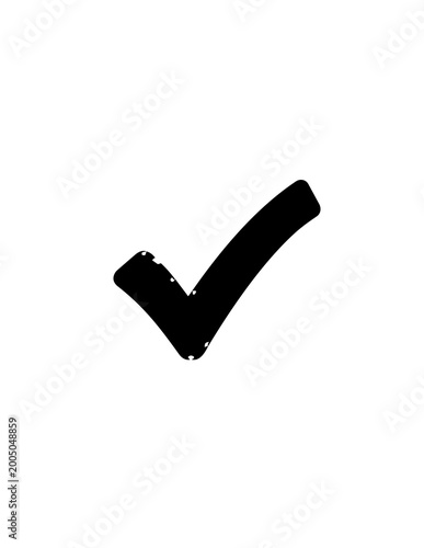 Black Checkmark Symbol Mark Icon.