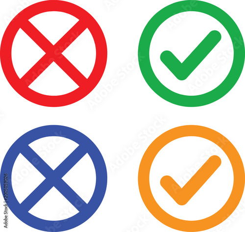 Checkmark and cross icons Vector Free Download Checkmark and cross icons Vector - GFXLoad