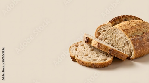 Isolated Sliced Sourdough, Perfect for Banner, Ad, Menu, or Packaging Design