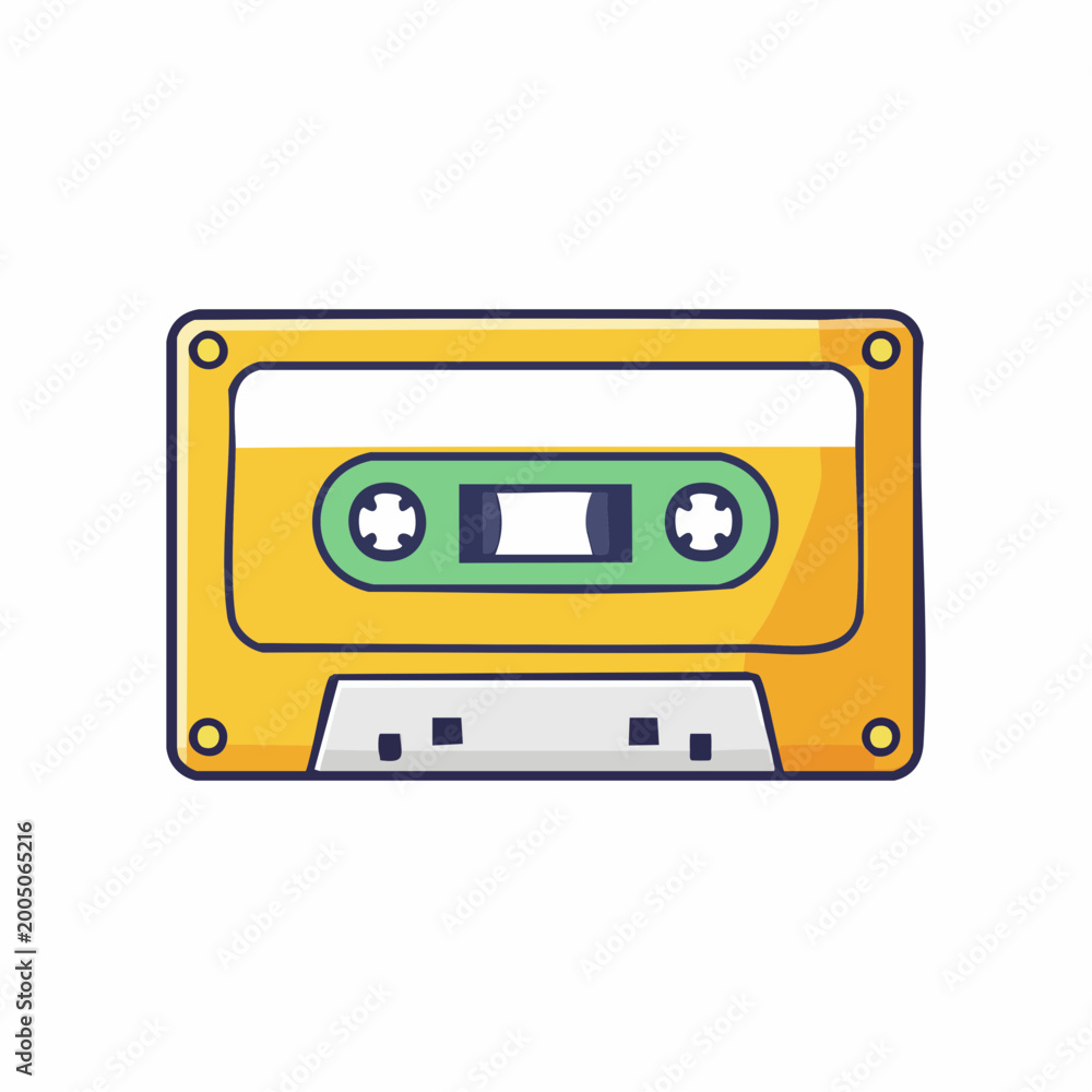Obraz premium Retro Cassette Tape Illustration