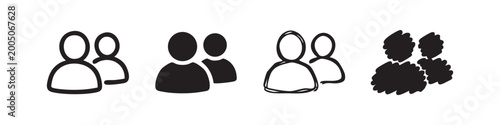 Photos Two users profile avatar icons representing team or friendship