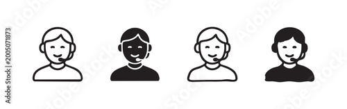 Cuadro en lienzo Customer service icon set