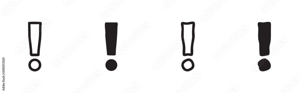Foto Exclamation mark icon set