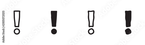 Foto Exclamation mark icon set