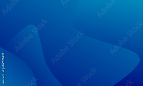 Abstract Dark Blue Fluid Gradient Background with Smooth Wavy Curves