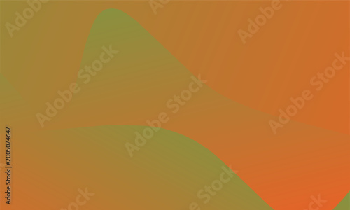 Abstract Vibrant Orange and Green Fluid Wave Background