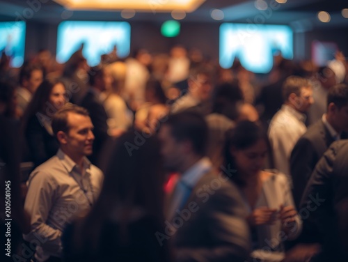 Generative Ai depicts a lively networking event with