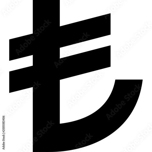 Bild auf Leinwand Turkish Lira (TRY) Currency Symbol - Official Financial Vector Icon