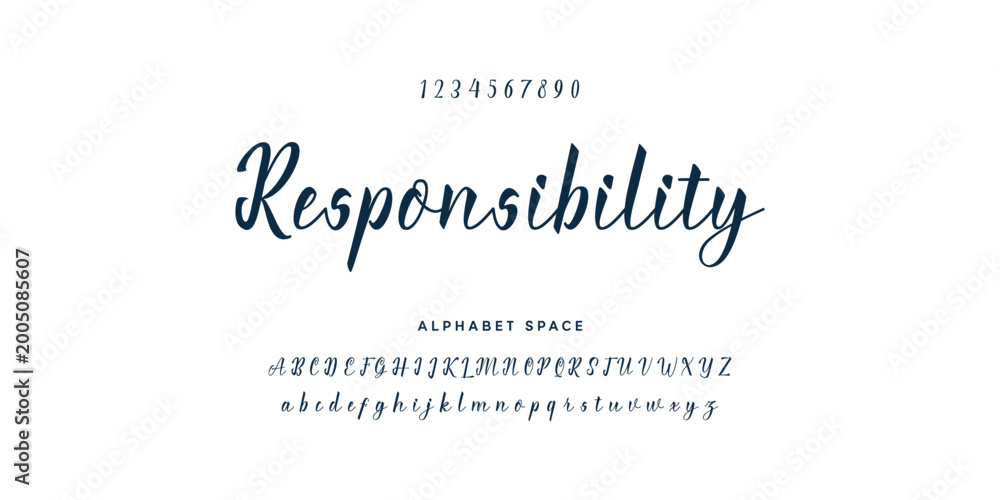 Fototapeta premium signature Font Calligraphy Logotype Script Brush Font Type Font lettering handwritten. vector illustration