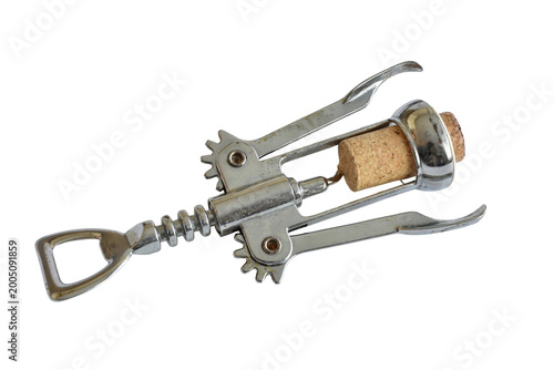 Butterfly bar corkscrew isolated on PNG background.