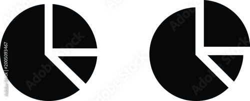 Cuadro en lienzo Pie chart divided into sectors showing data division analysis and proportional representation concept
