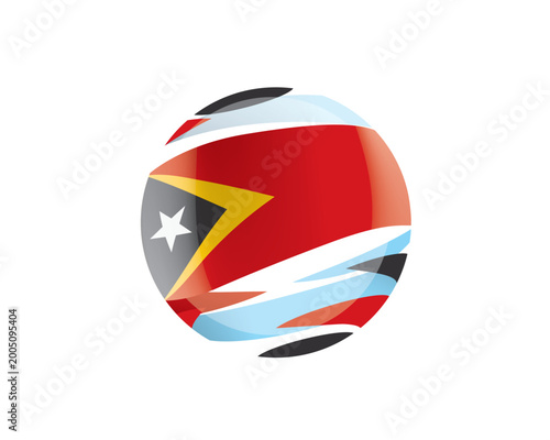 The East Timor flag in an abstract sphere Free Download The East Timor flag in an abstract sphere - GFXLoad