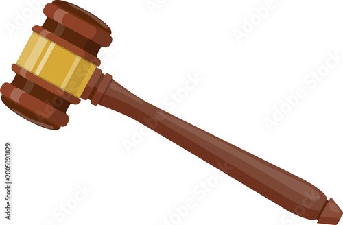 Foto Wooden judge ceremonial hammer