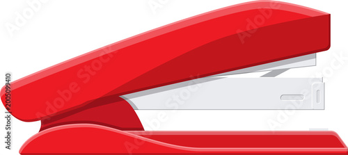 Bild auf Leinwand Red plastic stapler.