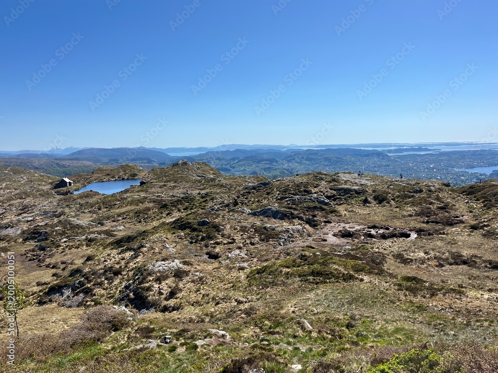 Fototapeta premium Mount Ulriken in Bergen, Norway, Nordic Countries
