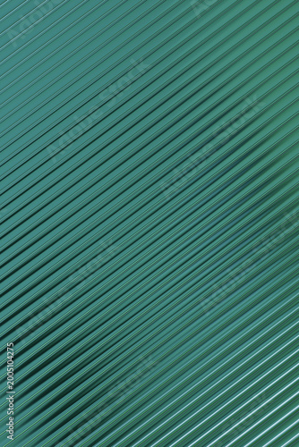 Fotografie Diagonal turquoise lines create rhythmic pattern, glossy texture with subtle highlights, smooth depth