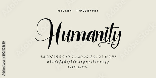 Hand drawn vector alphabet. Modern monoline signature script font. Elegant Signature Font. Best Alphabet Beautiful Calligraphy Signature Font