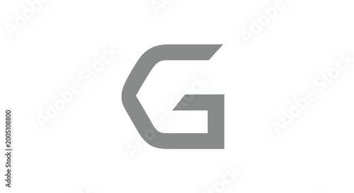 Free Download Modern Grey Letter G Logo Design, Geometric Shape, Minimalist Branding - GFXLoad