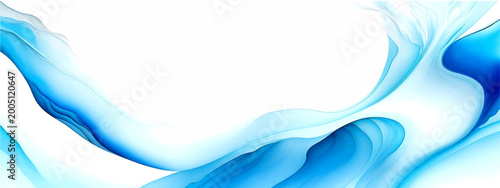 Vector Abstract blue flowing pattern on white backdrop. Captivating smooth lines and vibrant gradient design for elegant concept.