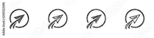 Fotografie Sketch flight logo design set