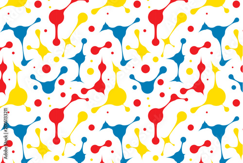 Colorful paint splatter seamless pattern