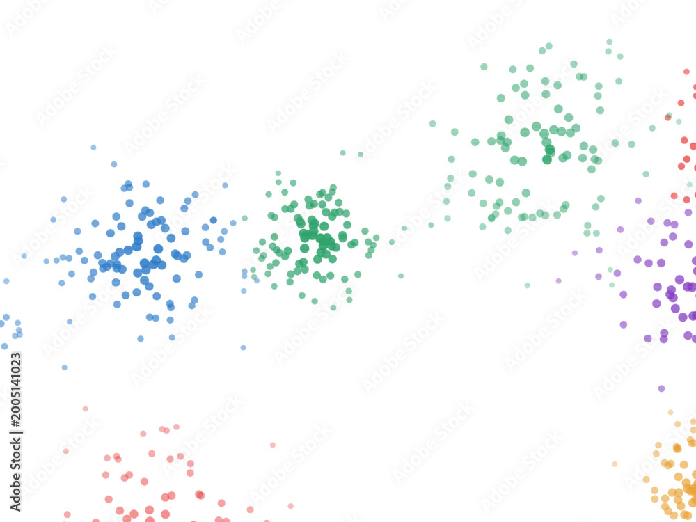 Naklejka premium Scattered Dot Groups Clean Abstract Background