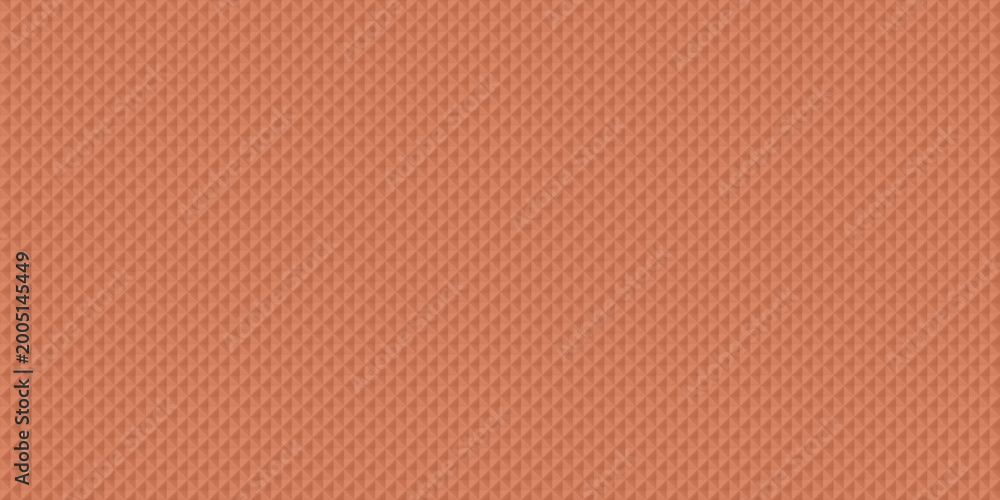 Fototapeta premium waffle square rhombus volumetric 3D pattern brandied melon uniform pastel background