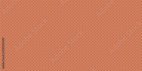 waffle square rhombus volumetric 3D pattern brandied melon uniform pastel background
