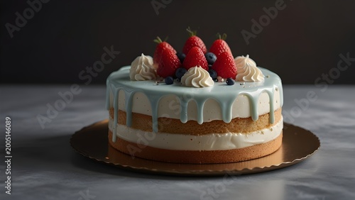 chocolate cake with strawberry