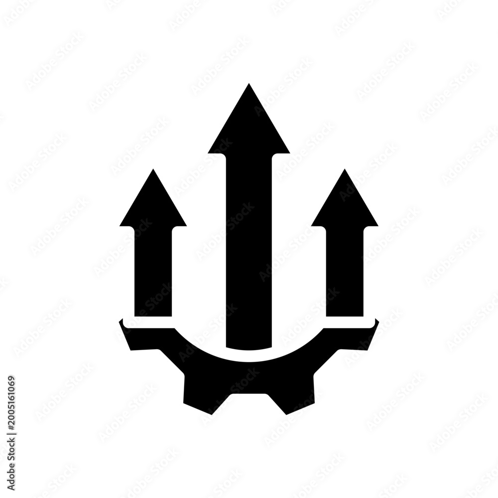Fototapeta premium Financial Growth and Multiple Arrow Increase Icon for Mobile App and Web Design. Vector Illustration, eps10.