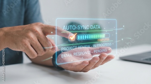 Auto-sync data loading progress bar