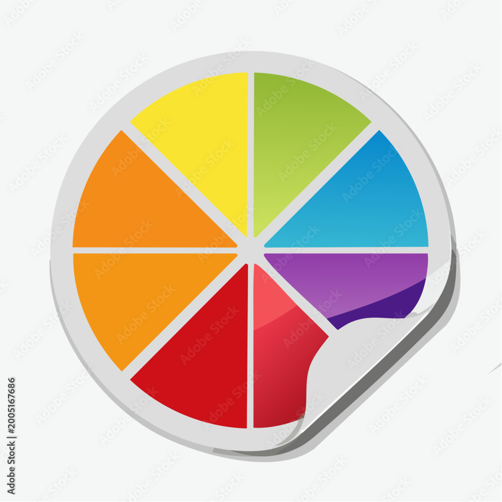 Obraz premium Color Wheel Sticker