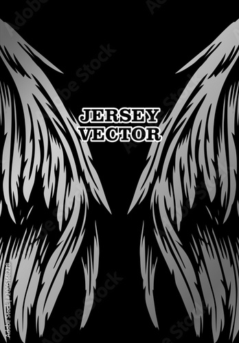 vector hand drawn angel wings...