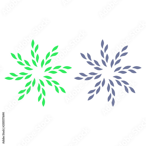 Green Leaves Sign Symbol Logo Vector