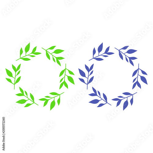 Green Leaves Sign Symbol Logo Vector