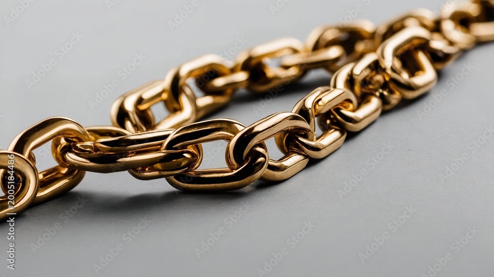 Fototapeta premium Gold chain minimal layout, accessories theme