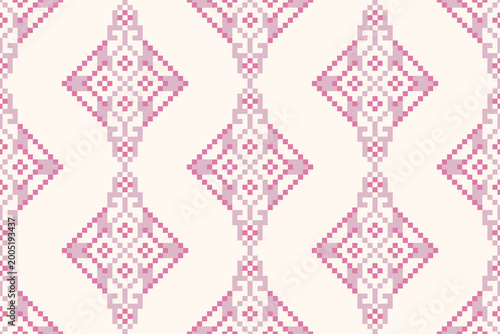 Seamless pixel pink pattern illustration