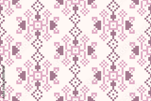 Seamless pixel pink pattern illustration