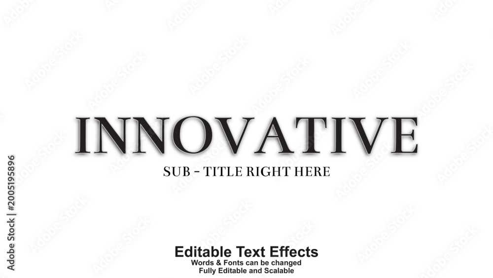 Obraz premium Innovative - editable text effects eps file