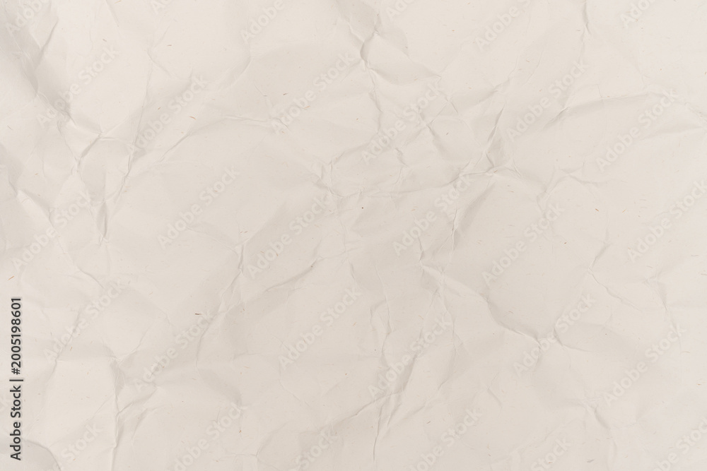 Naklejka premium Beige Crumpled Paper Texture Background
