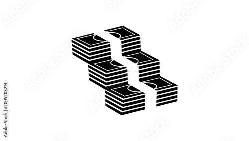 symbol of corrupt justice, black isolated vector silhouette