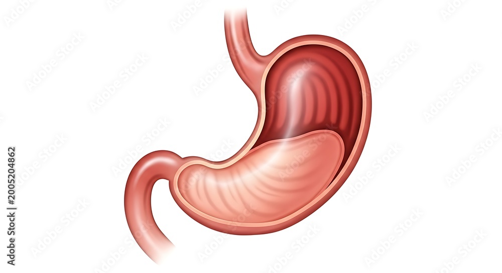 Fototapeta premium Human stomach anatomy digestive system.